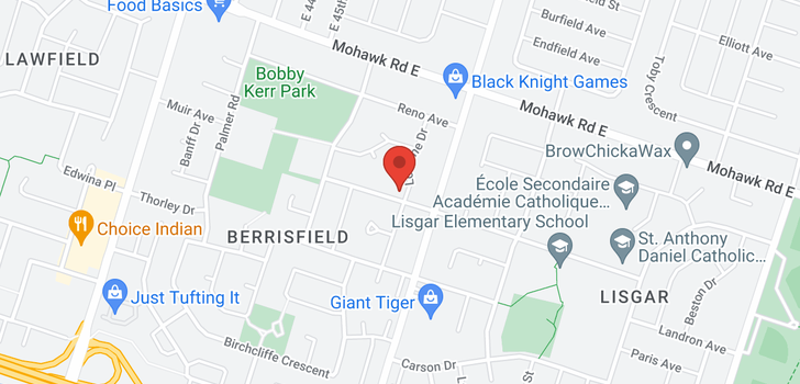 map of 53 Beaconsfield Drive